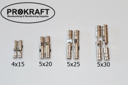 Solid Brass Barrel Hinges - Nickel Plated (pairs)